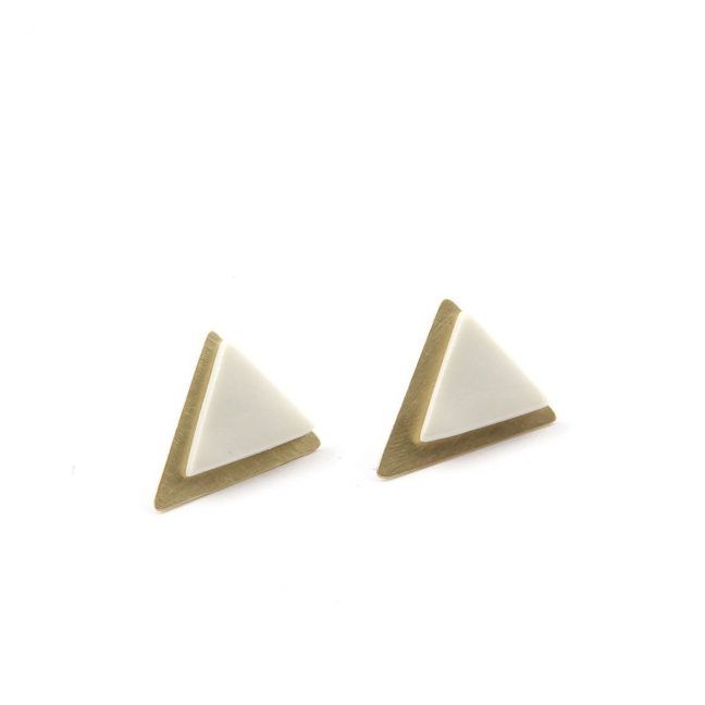 Pendientes Vasarely Blancos pequeños