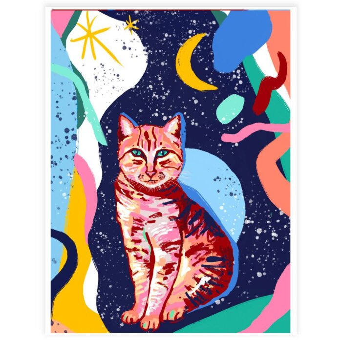 La luna y el gato